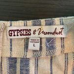 Gypsies & Moondust  Striped Jumpsuit Women's Large‎ Linen Blend Casual Coastal Photo 2