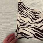 Reformation Vida Top in Wild Brown/White size XL Photo 4