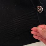 Sioni Black Sweater Vest with Metal Button Front, Collared V Photo 7