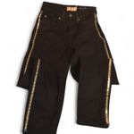 7 For All Mankind The High Waist Ankle Skinny Black Jeans with Silver Beads 26 Photo 0