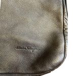 Salvatore Ferragamo brown leather shoulder bag beaded accents  pebbled finish Photo 6