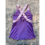 Lululemon  Push Your Limits Power Purple Micro Stripe Athletic Tank Top 6 Photo 5