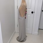 Pitusa Pom Pom Necklace Maxi Dress Cover Up Gray Size undefined Photo 5