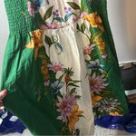 Farm Rio  Sweet Bloom Dreamscape Linen Blend Sleeveless Midi Dress SMALL Photo 9