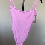 SKIMS NWT  Pink Cotton Logo Bodysuit-Bubble Gum Multi Size S Photo 2