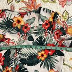 Guess  small high low tie front blouse v neck long sleeve button front floral Photo 6