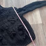 ZARA limited edition black ecru knit 3D flower knit sweater Photo 1