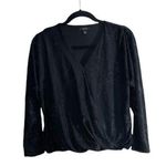 Alfani black glittery long sleeves blouse  Size SP Photo 0
