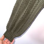 American Eagle  Hunter Green Open Knit Sweater Photo 4