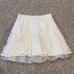 City Triangles Women's Floral Print Lace Overlay A-Line Mini Skirt White Size 5 Photo 6