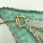 Victoria's Secret Victoria’s Secret Light Blue and Silver Cheetah Print Push Up Bikini Size L/M Photo 7