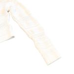 Helmut Lang  Pullover Chunky Knit White Sweater Cropped Stretch Size Small Womens Photo 4