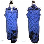 New York & Company Shirt Dress Blue Size Small Floral Print NWT Office Casual Photo 6