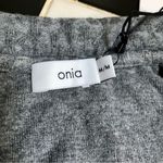 ONIA NWT Geo Knit Long Sleeve Bodysuit Textured Polo Stretchy Light Heather Grey Photo 11