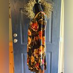 Altar'd State  Orange and Yellow V-Neck Bishop Sleeve Sundress Photo 2