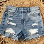 American Eagle  High Waist Distressed Medium Wash Denim Womens Size 4 Shorts Photo 0