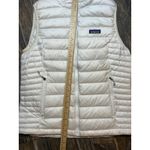 Patagonia  Goose Down Vest Womens Large White Puffer Quilted Packable Zip Pockets Photo 7
