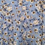 Mi Ami Womens Sleeveless Blouse Size Large Light Blue Floral Babydoll Photo 2