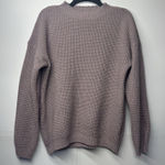 SheIn  Women’s Knit Sweater Size Large Lavender Pullover Chunky Waffle Knit Photo 0