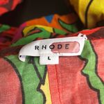 Rhode Resort Blake Printed Wide Leg Jumpsuit Red Tropical Pattern AOP size Large Photo 6