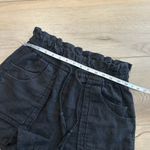 HOUSE OF HARLOW 1960 Linen Blend Shorts Black Paperbag High Photo 6