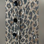 Vintage 100% Silk Leopard Animal Print Sheer Long Duster Cardigan Dress Large/14 Brown Photo 4