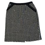 Talbots Petites Black White Wool Blend Pencil Skirt Size 2P Italian Fabric Photo 1