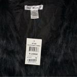 Say What? Say What? Junior’s Faux Fur Vest Hook & Loop Closure Black/Grey Combo XL NWT Photo 3