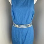 Lilly Pulitzer  Blue Gold Belted Kirkland Dress 10 Photo 0
