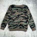 Barefoot Dreams Cozychic Ultra Lite Sweater Womens L Green Camo Pullover Cozy Photo 3