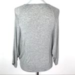 BCBGeneration Heathered Gray 3/4 Sleeve Batwing Top XS Photo 2