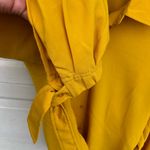Rachel Zoe Womens Shirt Blouse Marigold Yellow Tie Cuff Small Photo 4