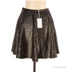 CREATURES OF COMFORT Bronze Metallic Mini Circle Skirt Skater Flared Large New‎ Gold Photo 1