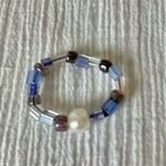 Handmade “Moxie” Pearl Bead Fidget Ring Seed Bead Spinner Tactile Elastic Boho Photo 6