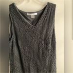 Peter Nygard Black Straight Dress with Lace Overlay and Side Split Size XL Photo 1