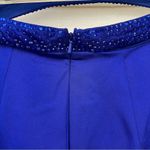 La Femme  Sexy Short Mini Cutout Cocktail Dress Blue Rhinestones Size 2 S… Photo 8