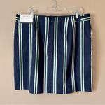 Nautica  | Navy Blue Striped Mini Skirt Sz 14 Photo 2