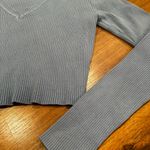 Brandy Melville Ribbed Blue Crop Sweater Top Photo 3