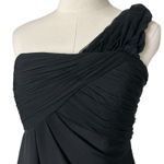 Marchesa Notte 100% Silk One Strap Mini Dress in Black Size 6 Photo 1