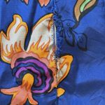 J.Crew Silk Blue Ruffle Tropical Floral Dress Size 00 Flower Vacation Flaw Read Photo 13