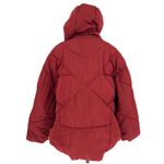 Free People  Hailey Oversized Puffer Coat XS Wine/Dark Red Hooded Jacket GUC Photo 2