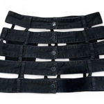 Poster Girl Black denim skirt with cut-out detail.  size small Photo 0