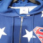 Superman 1938 women's full zip hoodie Large NWT Blue Photo 3