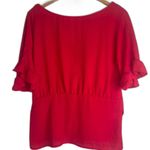 Sweet Pea by Stacy Frati Dark PinkTie Waist Reversible Lightweight Blouse Sz SM Pink Photo 9