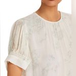 Rebecca Taylor Puff-Sleeve Silk Toile Blouse, Size S New w/Tag Retail $245 Photo 3