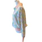 Vintage 70s 80s Castleberry Pastel Pink Blue button Down Banded Bottom 12 Photo 1