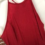 Urban Outfitters  Hattie High Neck Linen Blend Red Jumpsuit Size 0 Photo 7