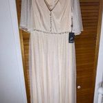 Adrianna Papell  By Anthropologie Rivoli Tulle Blush Rose Gown Sz 10 NWT Photo 0