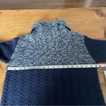Christopher & Banks Navy Turtleneck Sweater Color Block Chunky Knit Soft & Cozy Size small Photo 3