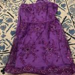 Lucy in the Sky  Floral Mesh Dress in Purple L Photo 4